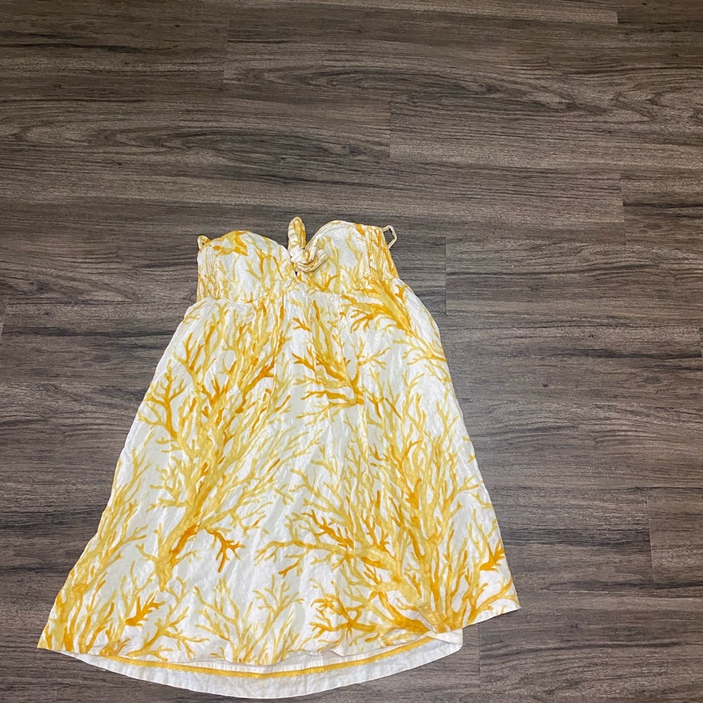 Anthropology strapless dress